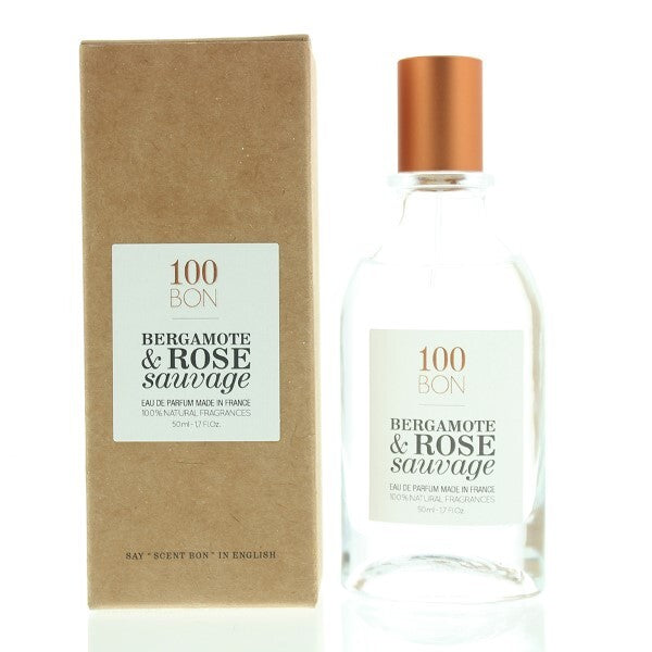 100BON Bergamote & Rose Sauvage Refillable Eau de Parfum Concentrate 50ml | Vegan, Natural & Sustainable Luxury Fragrance