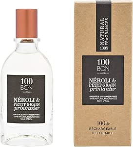 100BON Néroli & Petit Grain Printanier Refillable Eau de Parfum Concentrate 50ml Spray | Fresh Citrus & Floral Unisex Fragrance