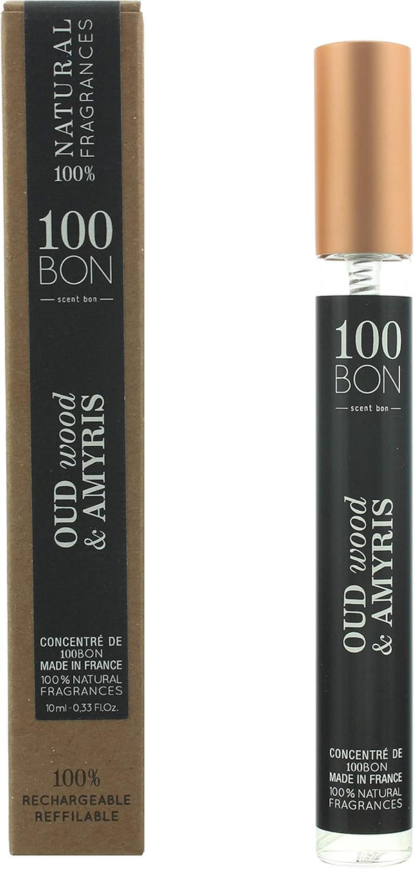 100BON Oud Wood & Amyris Eau de Parfum Concentrate 10ml Spray | Warm, Woody & Oriental Unisex Fragrance