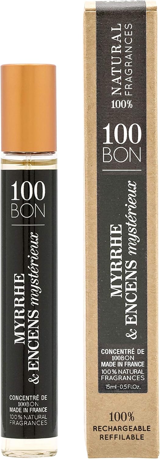 100BON Myrrhe & Encens Mystérieux Refillable Eau de Parfum Concentrate 15ml | Warm, Exotic & Oriental Unisex Fragrance