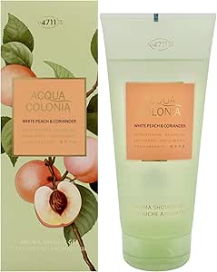 4711 Acqua Colonia White Peach & Coriander Shower Gel 200ml | Refreshing, Fruity & Aromatic Body Cleanser