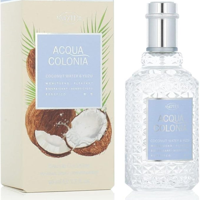 4711 Acqua Colonia Coconut Water & Yuzu Eau De Cologne 50ml Spray | Refreshing, Tropical & Citrusy Unisex Fragrance