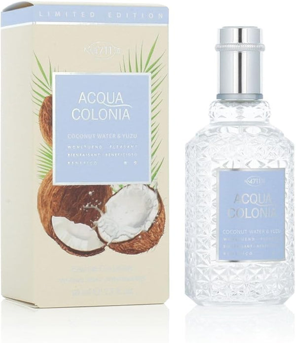 4711 Acqua Colonia Coconut Water & Yuzu Eau De Cologne 50ml Spray | Refreshing, Tropical & Citrusy Unisex Fragrance