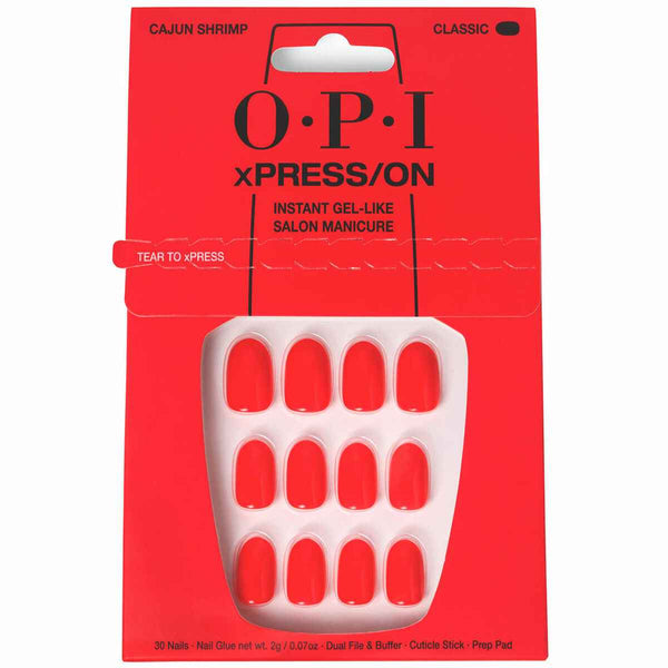 False nails Opi #Cajun Shrimp Cajun Shrimp 30 Pieces
