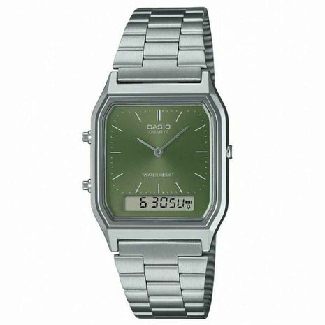 Unisex Watch Casio EDGY COLLECTION SUNRAY DIAL - GREEN MOSS Green Silver