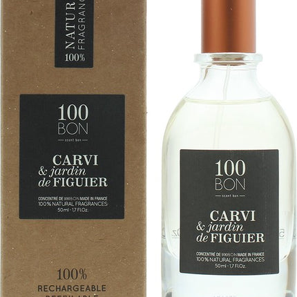 100BON Carvi & Jardin De Figuier Refillable Eau de Parfum 50ml | Fruity, Floral, & Eco-Friendly Unisex Fragrance