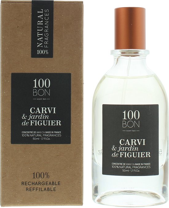 100BON Carvi & Jardin De Figuier Refillable Eau de Parfum 50ml | Fruity, Floral, & Eco-Friendly Unisex Fragrance