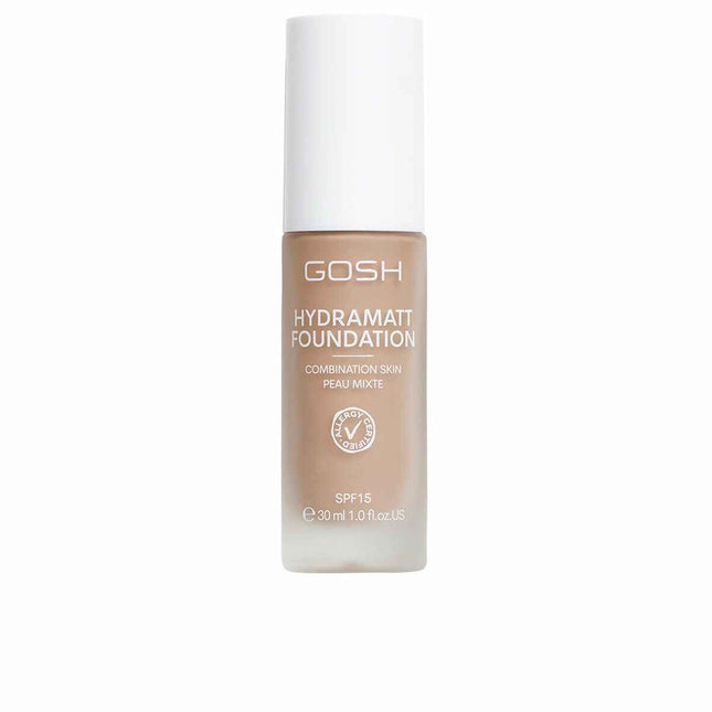 Crème Make-up Base Gosh Copenhagen HYDRAMATT Nº 012-Medium Dark-Neutral Spf 15 30 ml