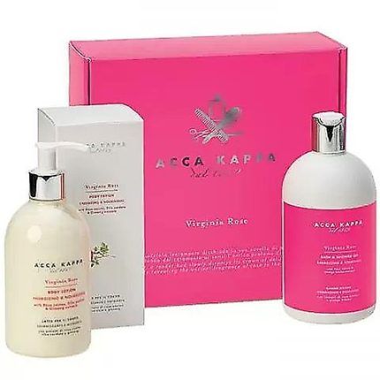 Acca Kappa Virginia Rose Gift Set - 500ml Shower Gel & 300ml Body Lotion | Luxurious Rose Fragrance