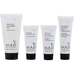 Discover Breakout Control: Repelling Oil 15g + Zinc & Sulfur Mask 15g + Cleansing Gel 60g + Daily Moisturizer 30g --4pcs