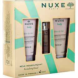 Revitalizing Ritua Set: Reve De The Exalting Perfumed Water 30ml + Rêve De The Revitalizing Shower Gel 100 Ml + Reve De The Exfoliating Granules Revitalizing 150ml --3pcs