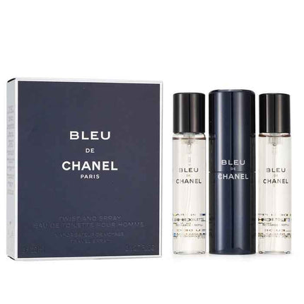 Bleu De Chanel Eau De Toilette Travel Spray & Two Refills - 3x20ml/0.7oz