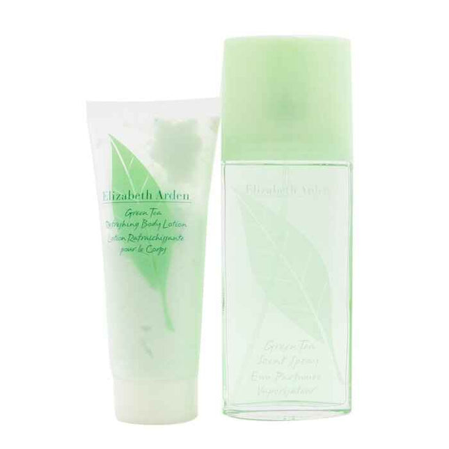 Green Tea Coffret: Eau Parfumee Spray 100ml/3.3oz + Refreshing Body Lotion 100ml/3.3oz - 2pcs