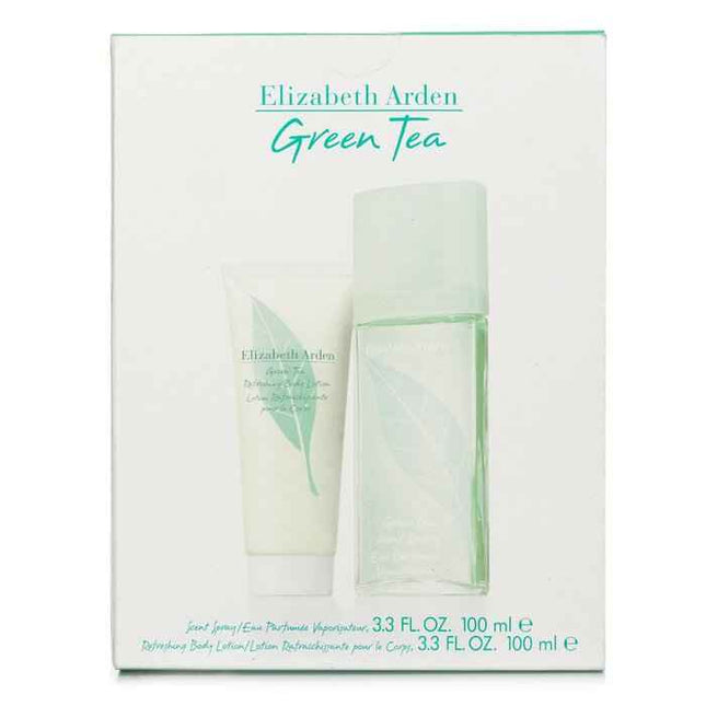 Green Tea Coffret: Eau Parfumee Spray 100ml/3.3oz + Refreshing Body Lotion 100ml/3.3oz - 2pcs