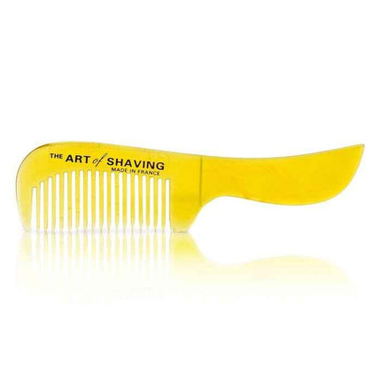 Horn Mustache Comb - Black Suedine - 1pc