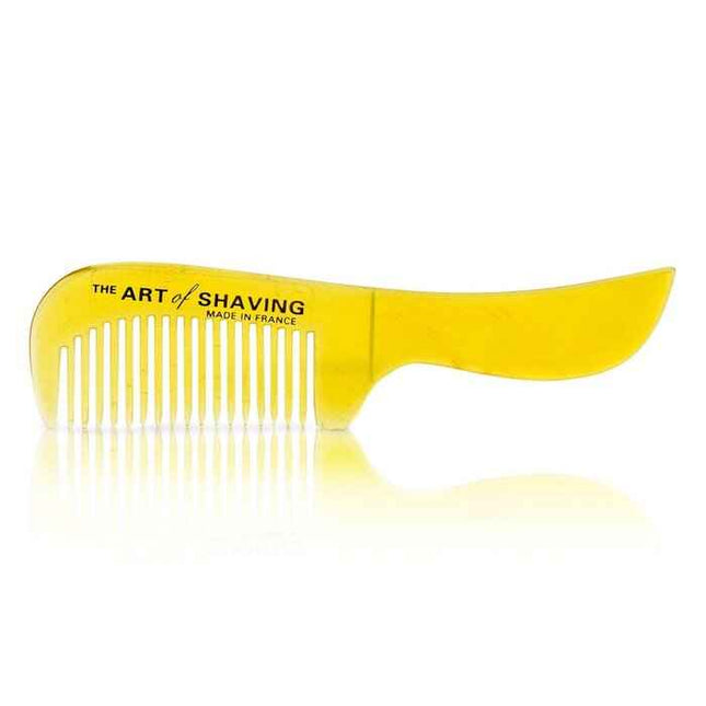 Horn Mustache Comb - Black Suedine - 1pc