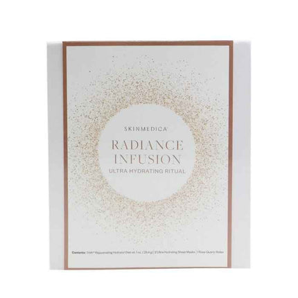 Radiance Infusion Ultra Hydrating Ritual Set: Ha Rejuvenating Hydrator 28.4g + Ultra Hydrating Sheet Mask 2pcs + Rose Quartz Roller - 4pcs