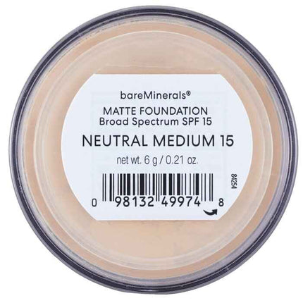 Bareminerals Matte Foundation Broad Spectrum Spf15 - Neutral Medium - 6g/0.21oz