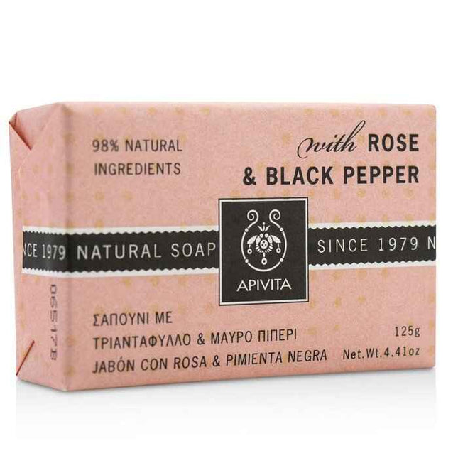 Natural Soap With Rose & Black Pepper - 125g/4.41oz
