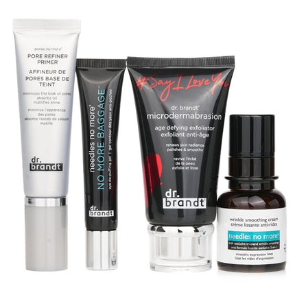 25 Years Of Dr. Brandt Kit: Microdermabrasion 60g+ Wrinkle Smoothing Cream 15g+ Pore Refiner Primer 30ml+ No More Baggage 15g - 4pcs Dr. Brandt
