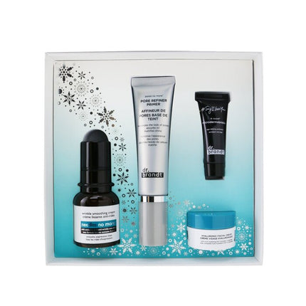 Skincare Wishlist Kit: Pore Refiner Primer 30ml+ Wrinkle Smoothing Cream 15g+ Microdermabrasion 7.5g+ Hyaluronic Cream 10g - 4pcs Dr. Brandt