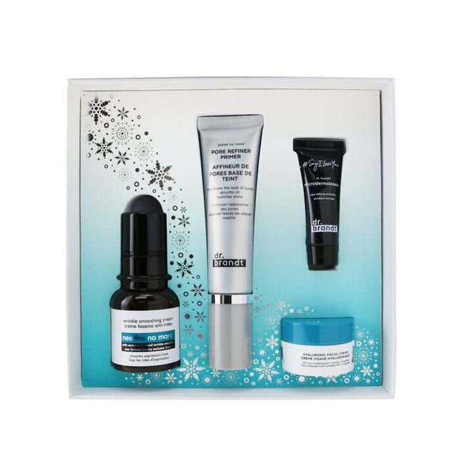Skincare Wishlist Kit: Pore Refiner Primer 30ml+ Wrinkle Smoothing Cream 15g+ Microdermabrasion 7.5g+ Hyaluronic Cream 10g - 4pcs Dr. Brandt