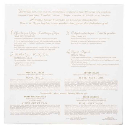 The Oxygen Symphony Set: Prime Renewing Pack 15ml + Prime B -cellular 30ml + Prime Contour 5ml + Deto2x Cream 45ml - 4pcs