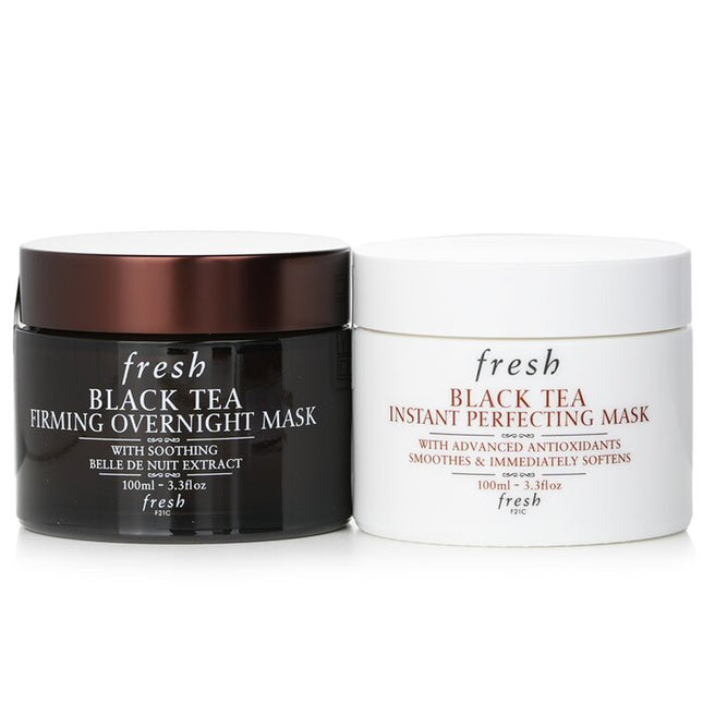 Black Tea Age-delay For Night & Day Set: Black Tea Instant Perfecting Mask 100ml + Black Tea Firming Overnight Mask 100ml - 2x100ml/3.3oz Fresh