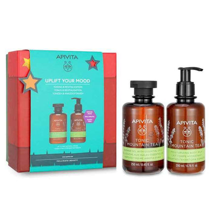 Uplift Your Mood Toning & Revitalization Set: Tonic Mountain Tea Shower Gel 250ml+ Tonic Mountain Tea Body Milk - 2pcs