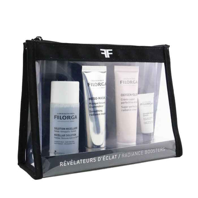 Radiance Boosters Set: Micellar Solution 50ml + Meso-mask 30ml + Oxygen-glow Cream 30ml + Oxygen-glow Eye Cream 4ml - 4pcs Filorga