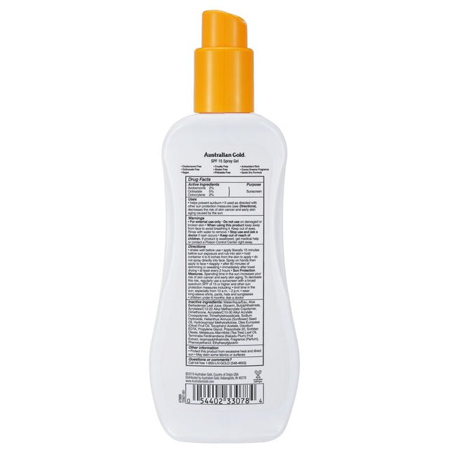 Spray Gel Sunscreen Spf 15 (ultimate Hydration) - 237ml/8oz Australian Gold