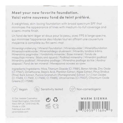 Purepressed Base Mineral Foundation Refill Spf 20 - Warm Sienna - 9.9g/0.35oz