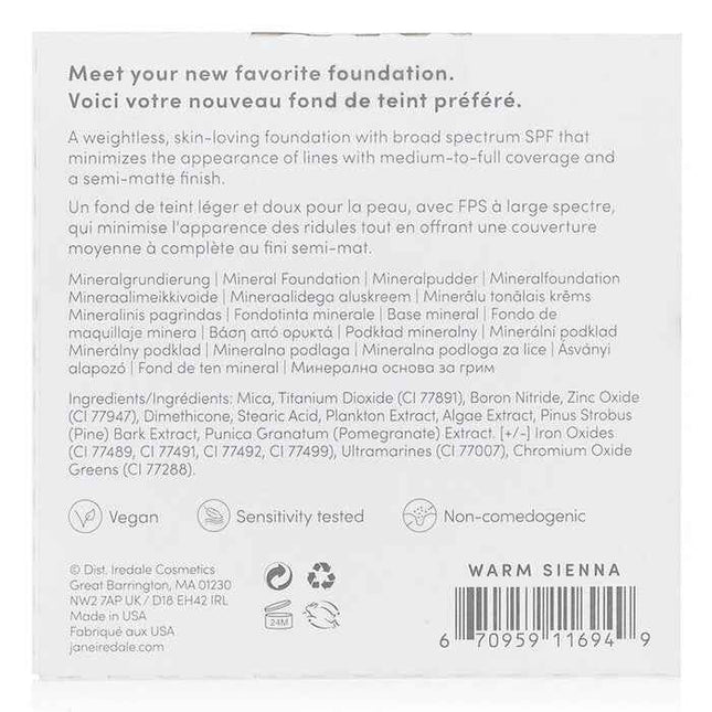 Purepressed Base Mineral Foundation Refill Spf 20 - Warm Sienna - 9.9g/0.35oz