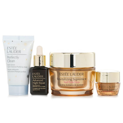 Firm And Lift Wonders Set: Perfectly Clean Cleanser + Advanced Night Repair + Revitalizing Supreme + Eye Balm - 4pcs Estee Lauder