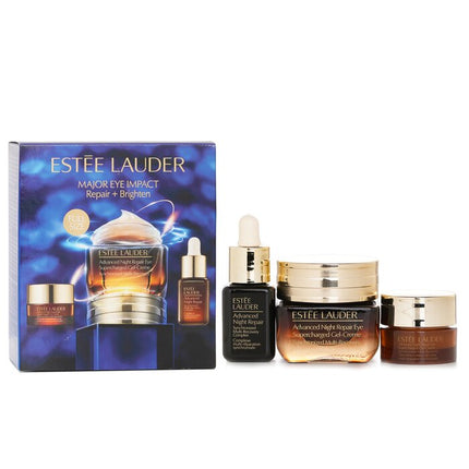 Major Eye Impact Trio Repair + Brighten Skincare Set: Anr Eye Supercharged Gel Cream (15ml + 5ml) + Repair Serum 7ml - 3pcs Estee Lauder