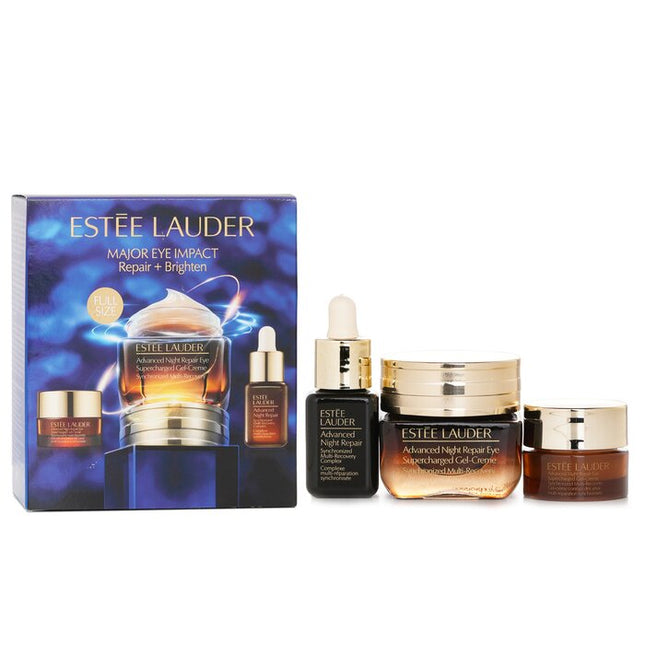 Major Eye Impact Trio Repair + Brighten Skincare Set: Anr Eye Supercharged Gel Cream (15ml + 5ml) + Repair Serum 7ml - 3pcs Estee Lauder