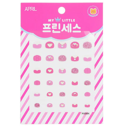 Princess Kids Nail Sticker - # P008k - 1pack April Korea