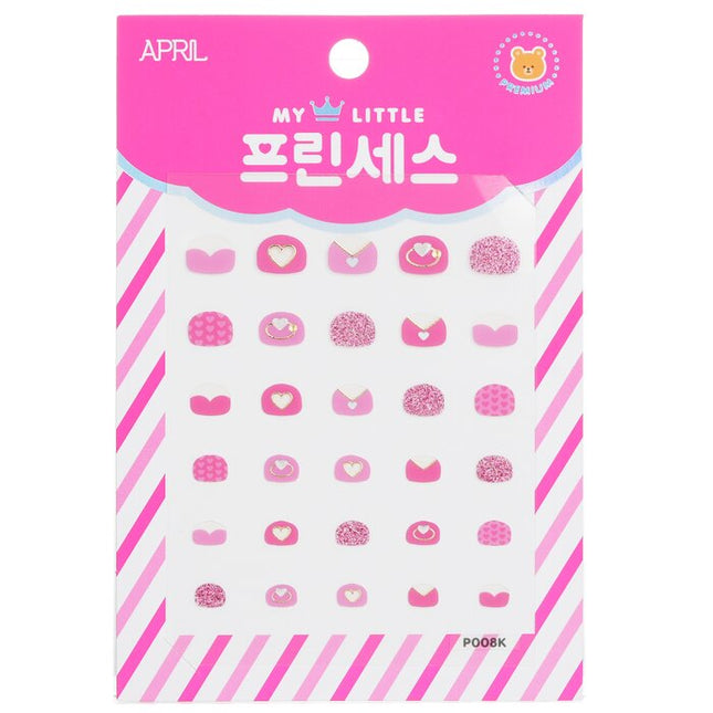Princess Kids Nail Sticker - # P008k - 1pack April Korea