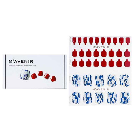 Nail Sticker (patterned) - # Shell We Burgundy Pedi - 36pcs