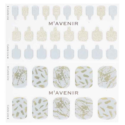 Nail Sticker (patterned) - # Powder Of Gold Pedi - 36pcs