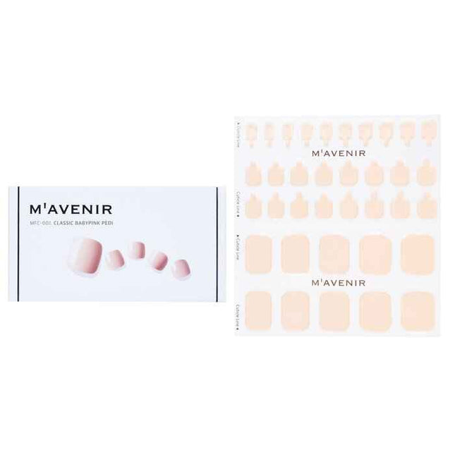 Nail Sticker (pink) - # Classic Babypink Pedi - 36pcs