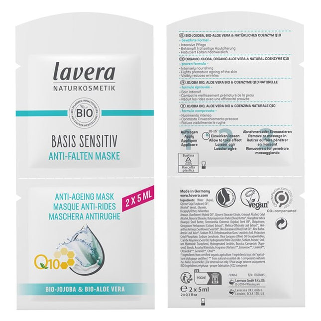 Basis Sensitiv Q10 Anti-ageing Mask - 2 x5ml Lavera