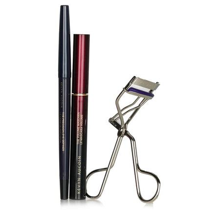 The Beauty Stars: Eye Defining Lash + Liner Trio: 1x Eyelash Curler + 1x Mascara + 1x Eyeliner - 3pcs Kevyn Aucoin