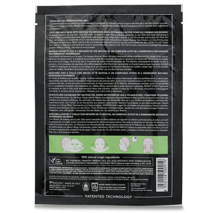 Matcha Tea Superfood Face & Neck Mask - 21ml/0.17oz Teaology