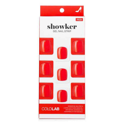 Showker Gel Nail Strip # Cpf504 Real Red - 1pcs