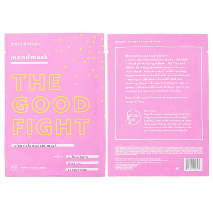 Moodmask The Good Fight Clear Skin Sheet Mask - 20ml/0.705oz Patchology