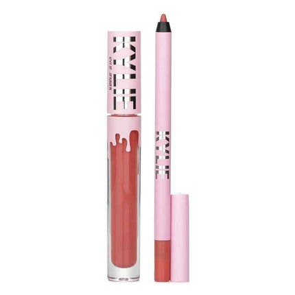 Matte Lip Kit: Matte Liquid Lipstick 3ml + Lip Liner 1.1g - # 801 Queen - 2pcs