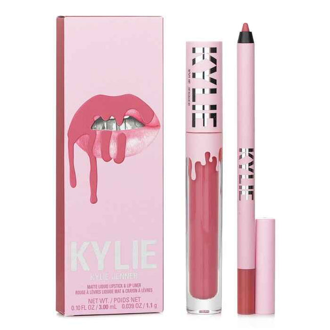 Matte Lip Kit: Matte Liquid Lipstick 3ml + Lip Liner 1.1g - # 302 Snow Way Bae - 2pcs