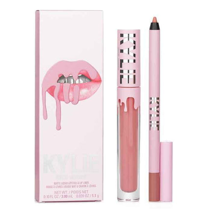 Matte Lip Kit: Matte Liquid Lipstick 3ml + Lip Liner 1.1g - # 300 Koko K - 2pcs
