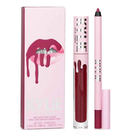 Matte Lip Kit: Matte Liquid Lipstick 3ml + Lip Liner 1.1g - # 403 Bite Me - 2pcs